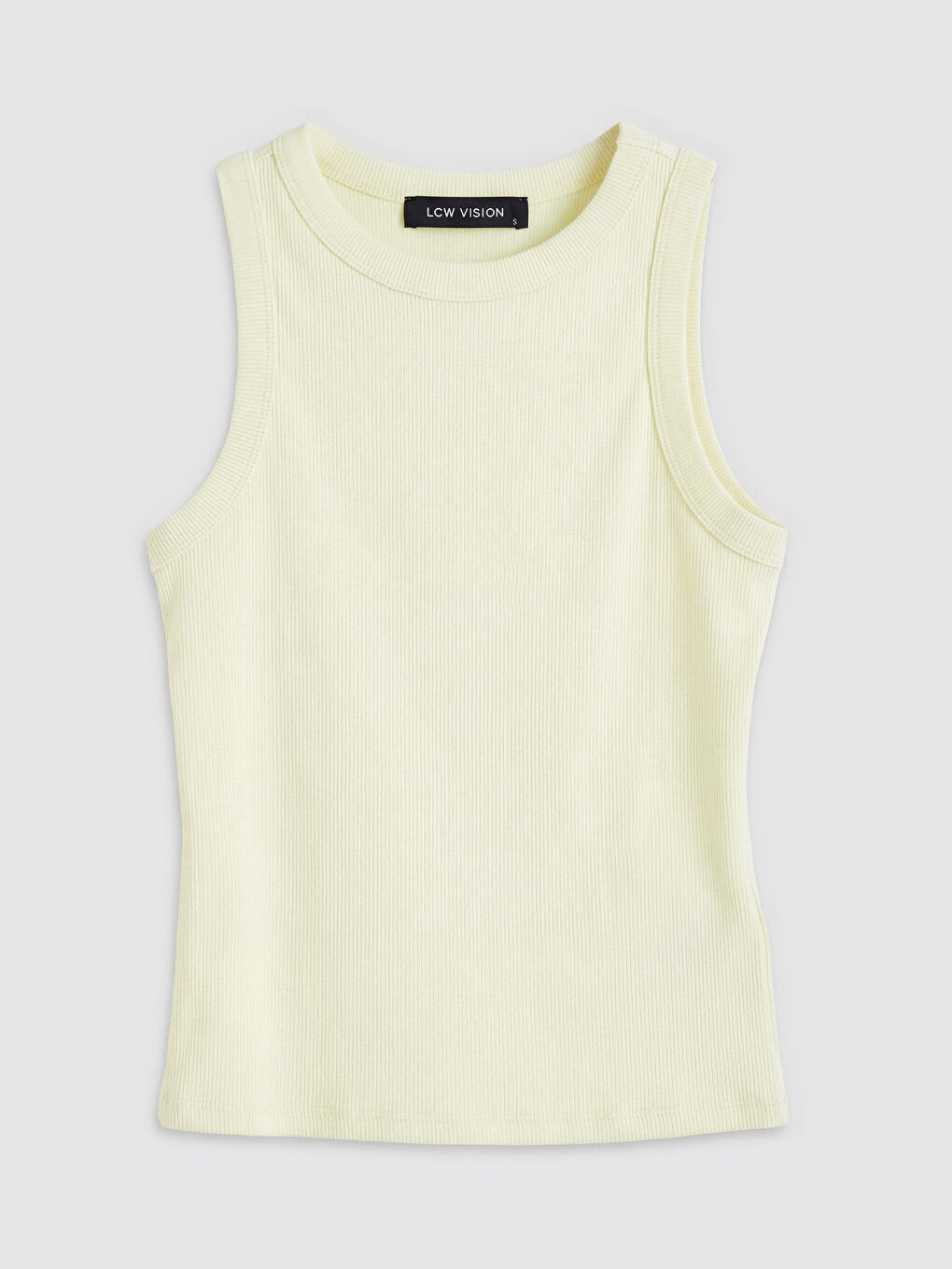 Sarı Bisiklet Yaka Kadın Atlet	