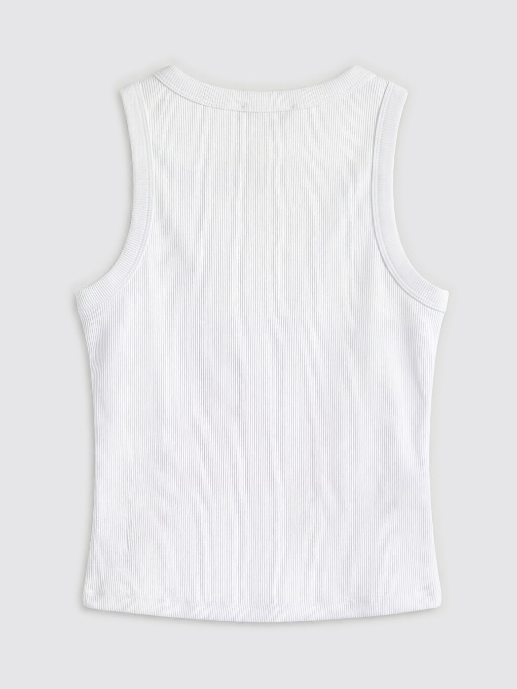 Beyaz Bisiklet Yaka Kadın Atlet	-5