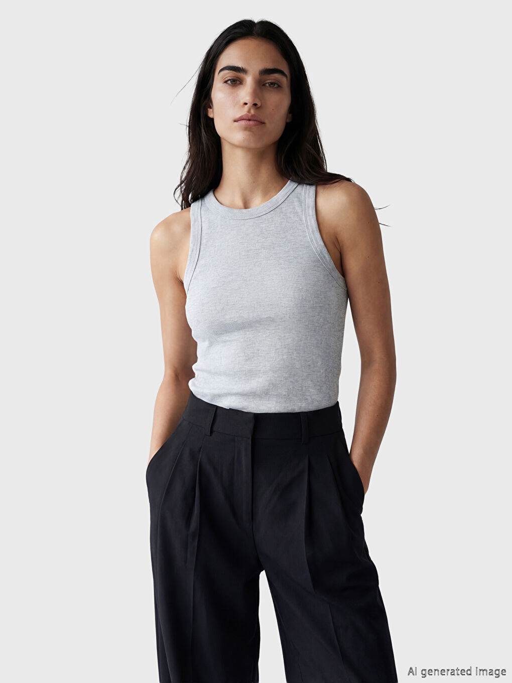 Женская майка с круглым вырезом