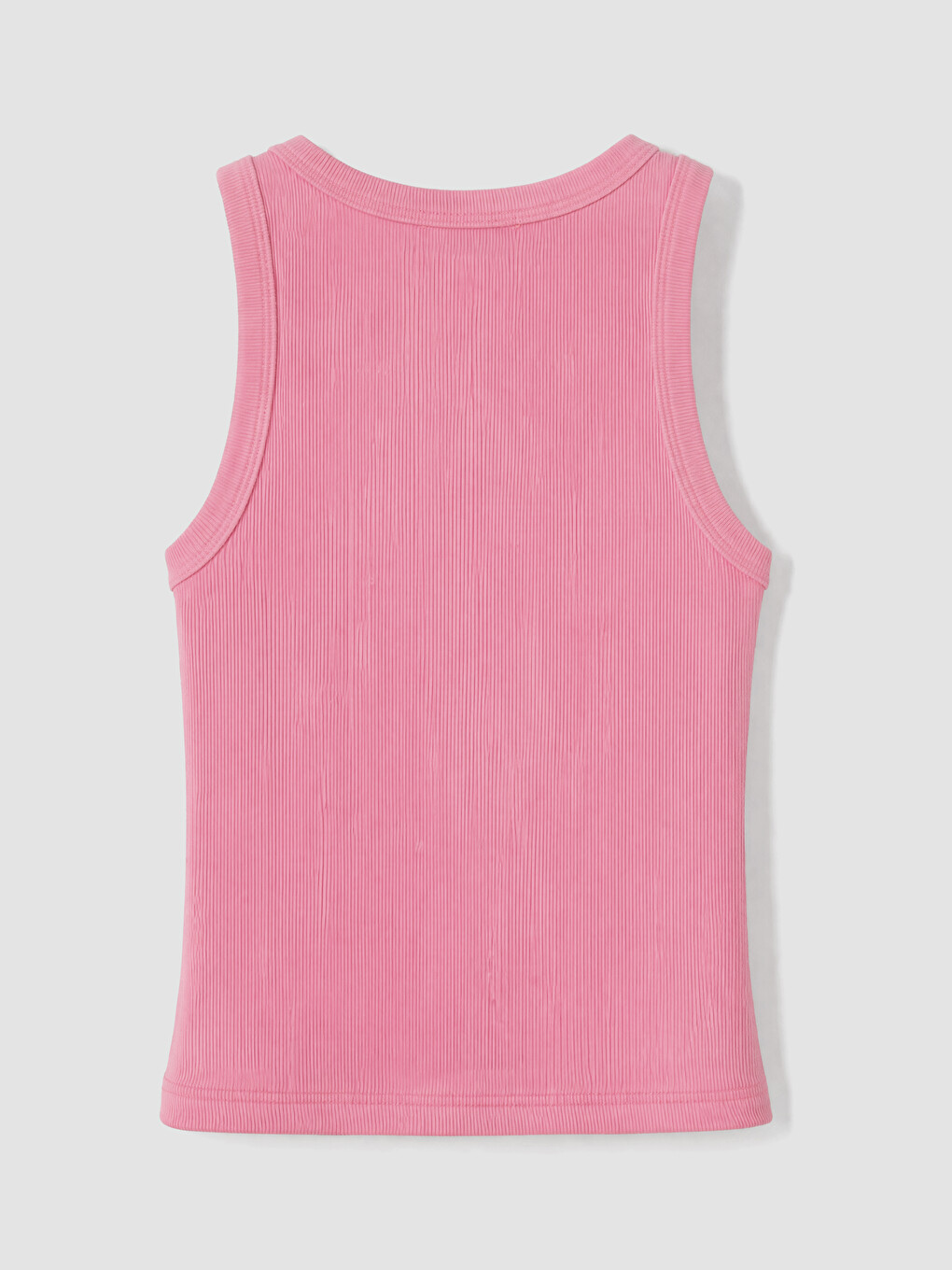 Pembe Bisiklet Yaka Kadın Fitilli Atlet-2