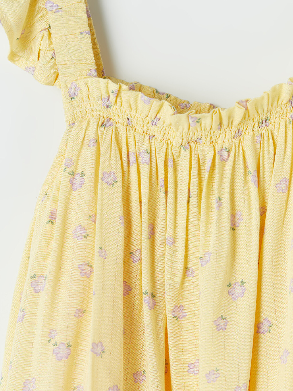Square Neck Ruffled Girls' Dress-2