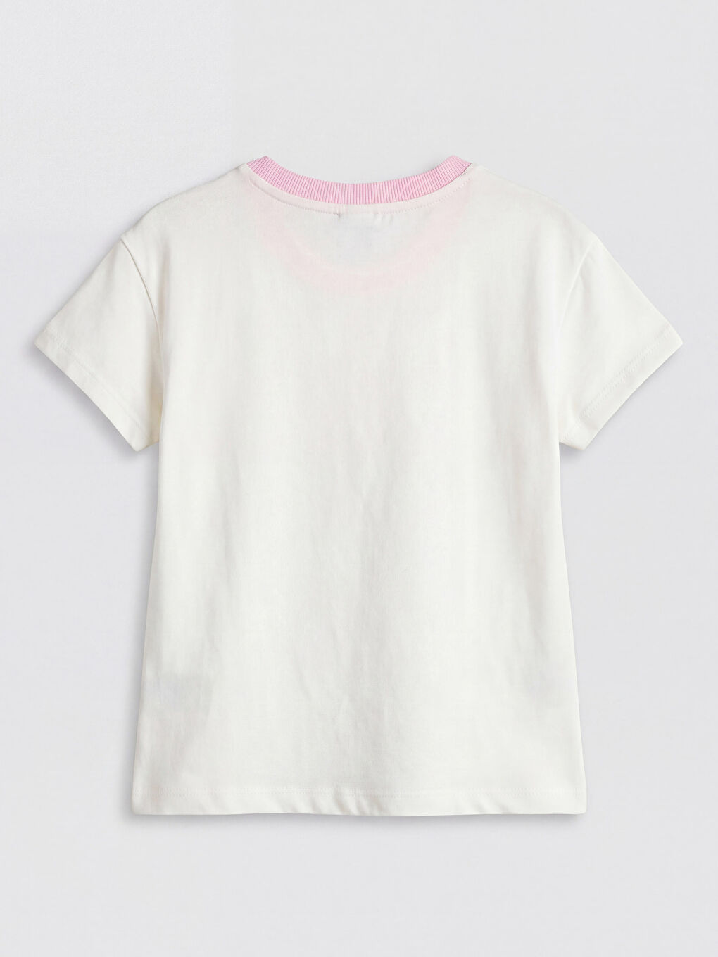 Pembe Bisiklet Yaka Baskılı Kız Çocuk Tişört 2'li-4