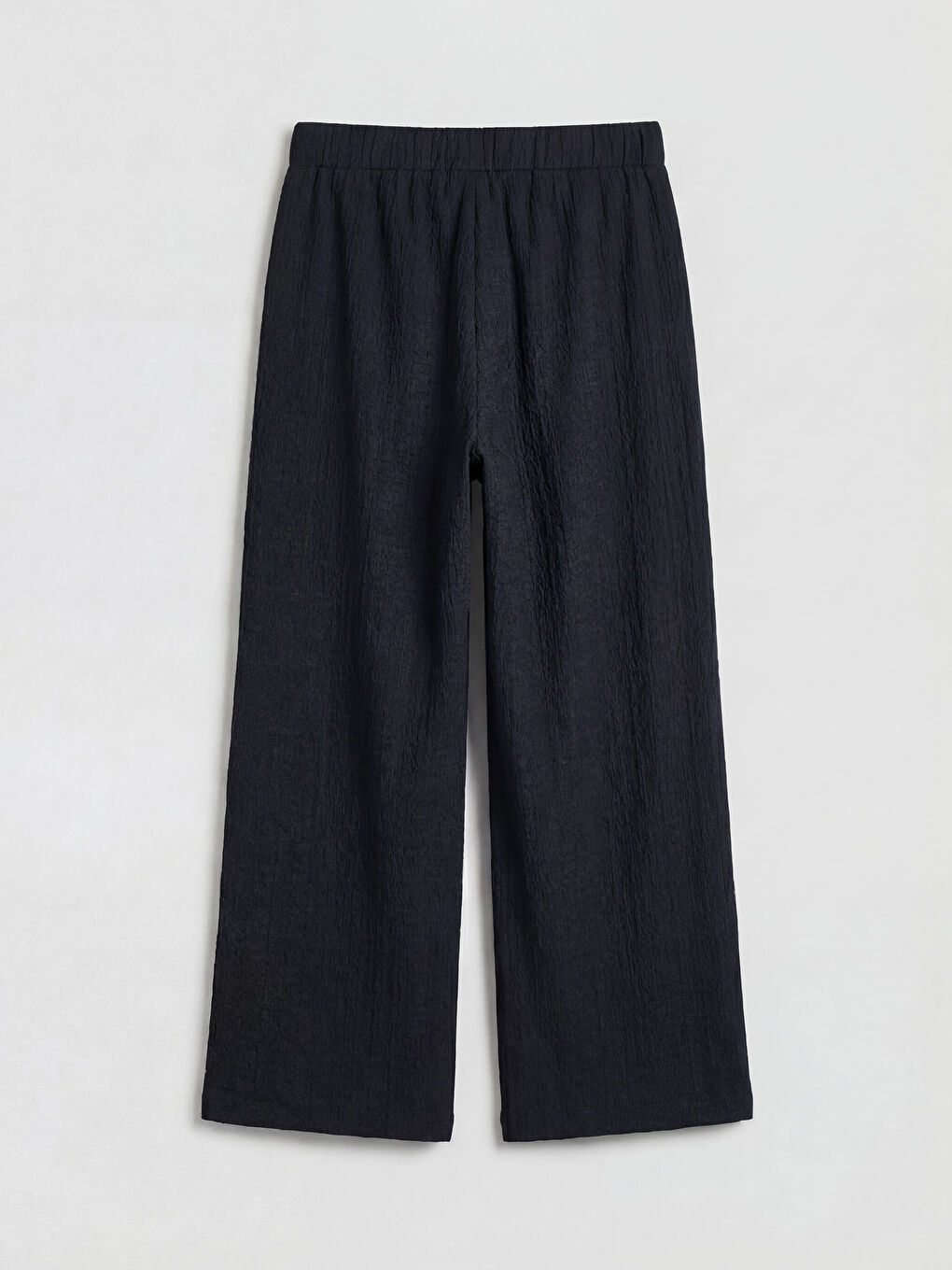 Siyah Beli Lastikli Dokulu Kadın Pantolon-1