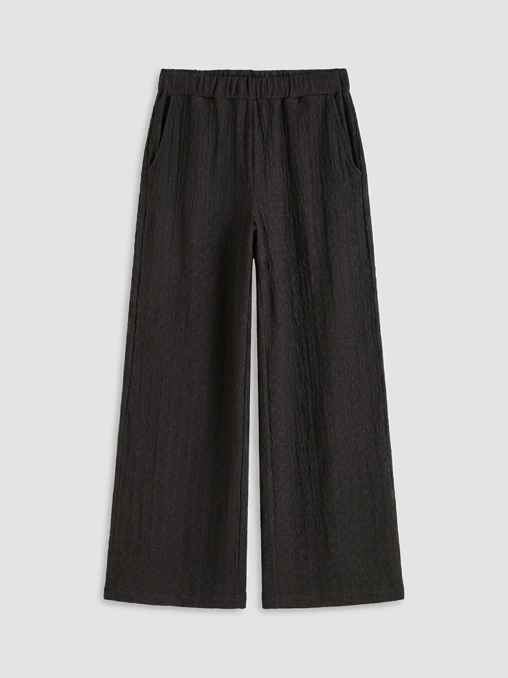 Kahverengi Beli Lastikli Dokulu Kadın Pantolon