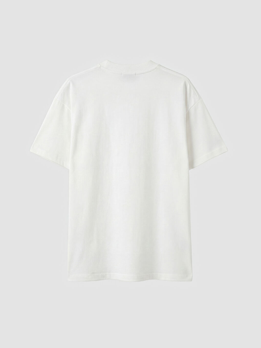 Beyaz Bisiklet Yaka Limon Nakışlı Kadın Tişört-1