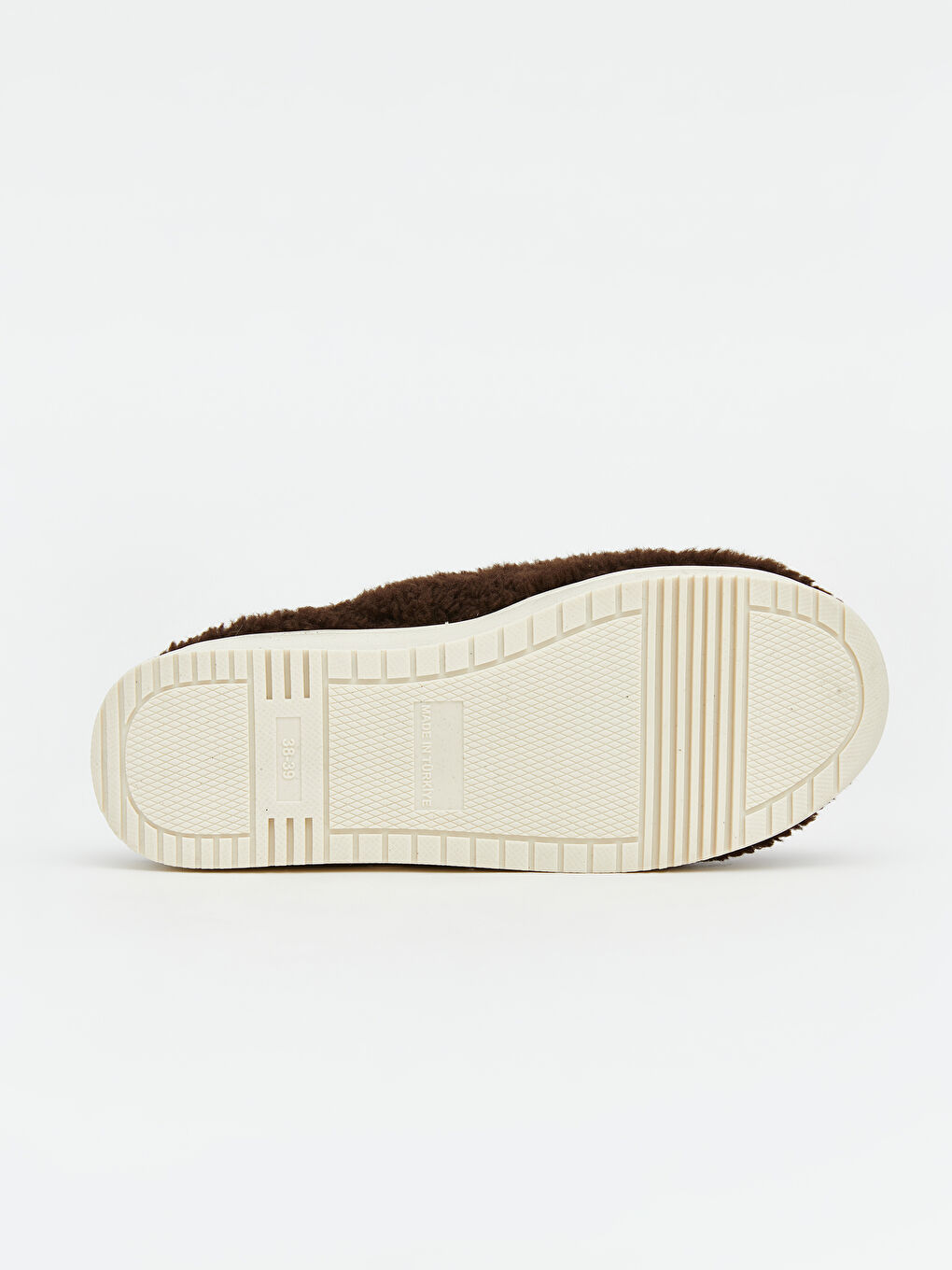 Kahverengi Kadın Pelüş Panduf-3