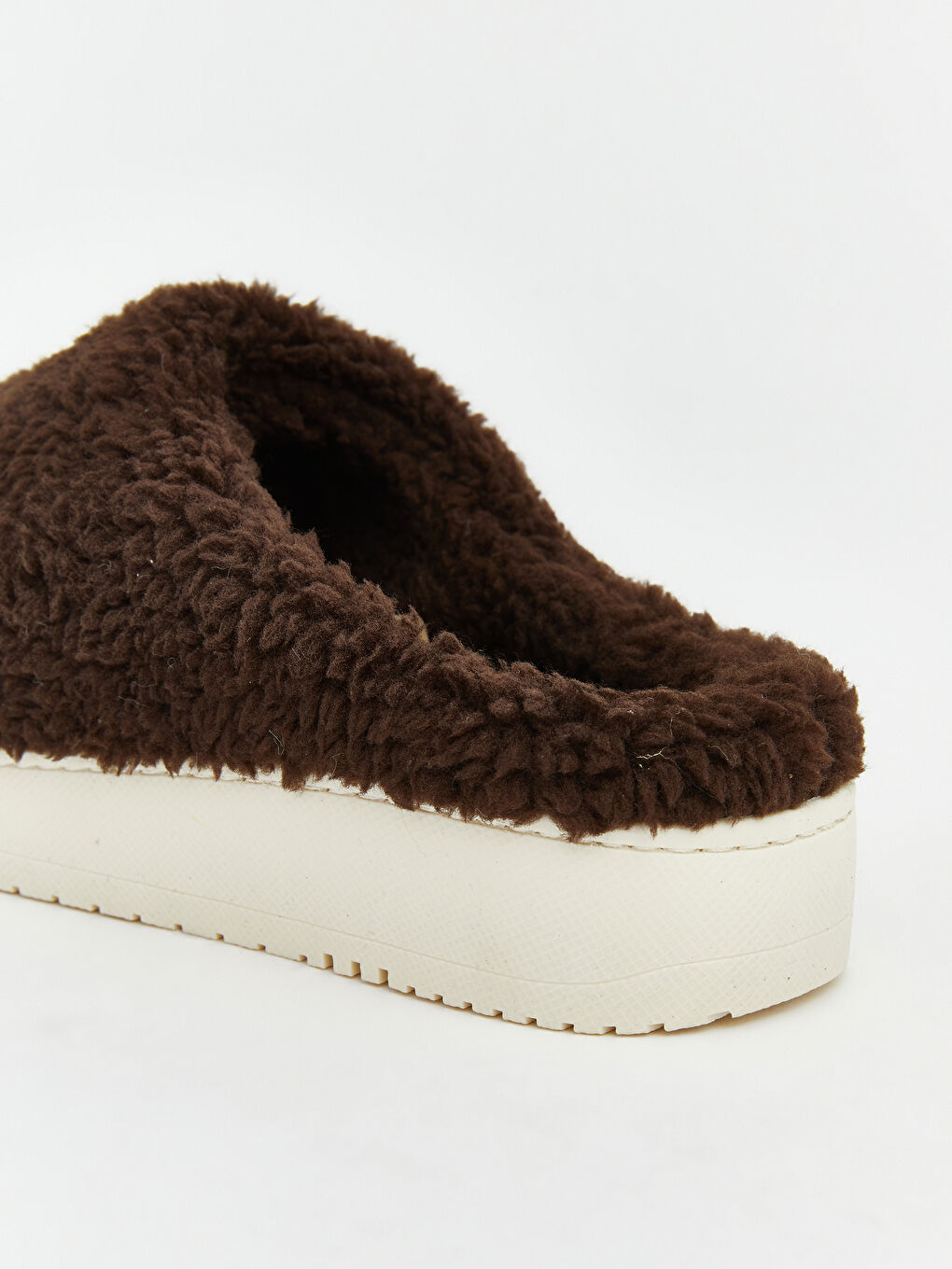 Kahverengi Kadın Pelüş Panduf-4