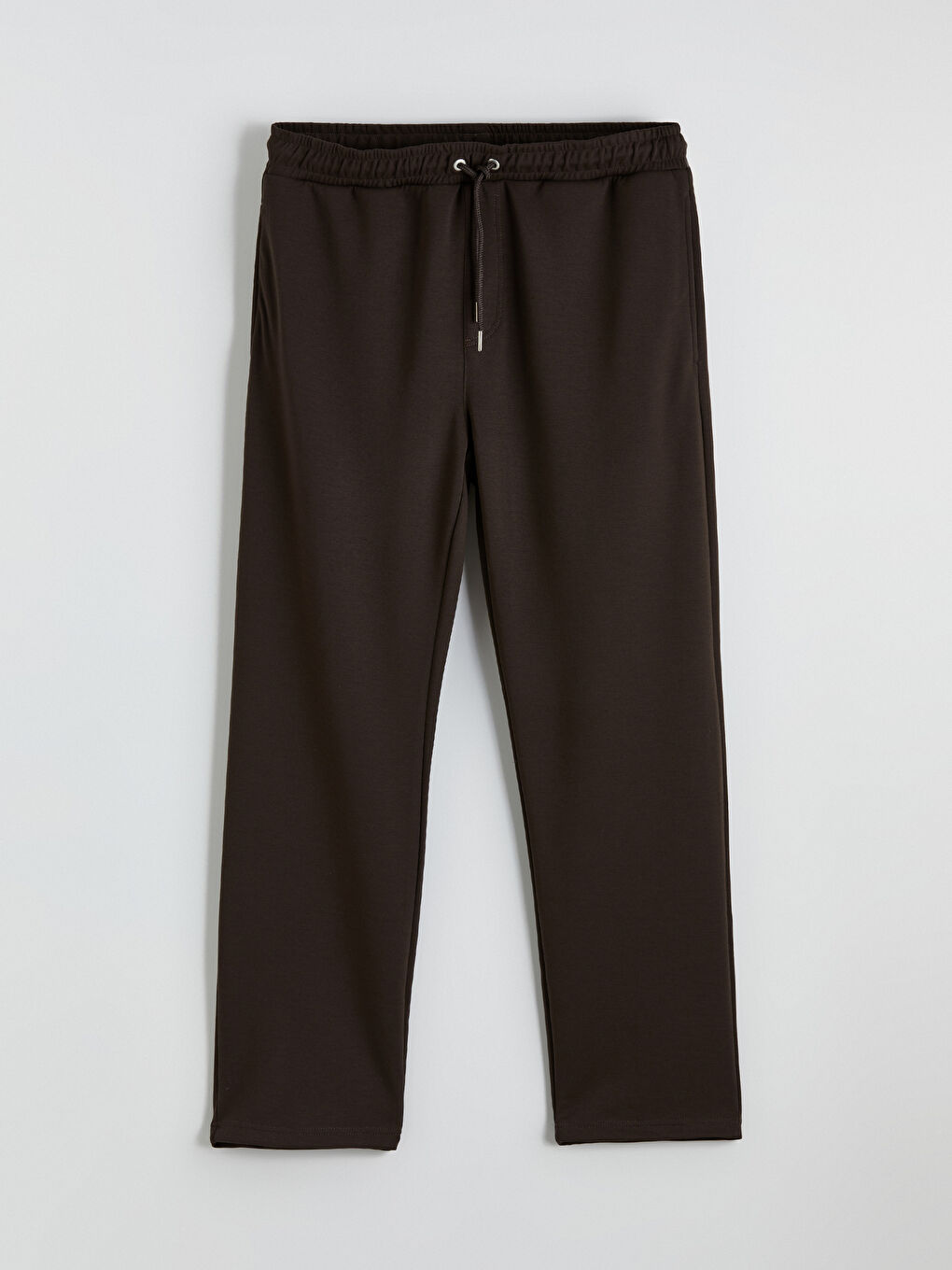 Kahverengi Standart Kalıp Soft Touch Erkek Eşofman Altı-4