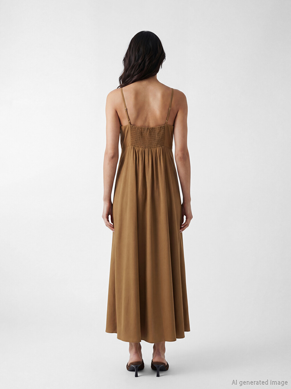 Woman Green Dress-3