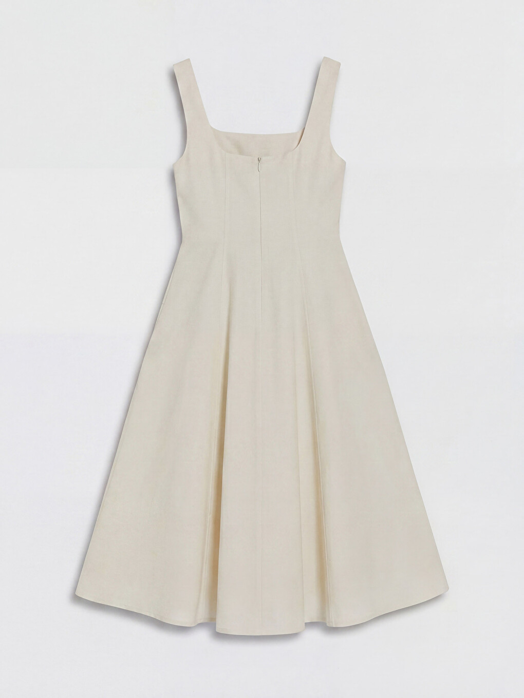 Rochie din poplin cu talie mulată și guler pătrat-5