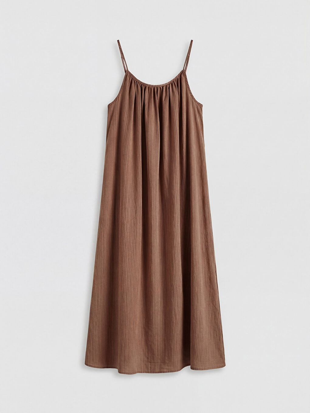 U Neck Strappy A Form Dress-4