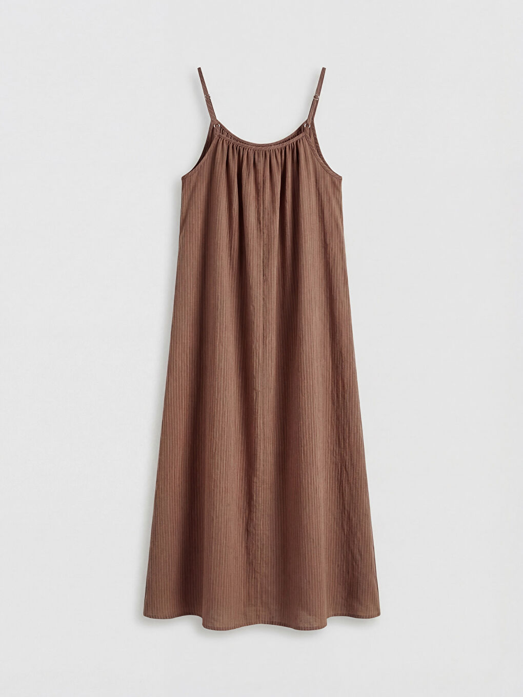 U Neck Strappy A Form Dress-5