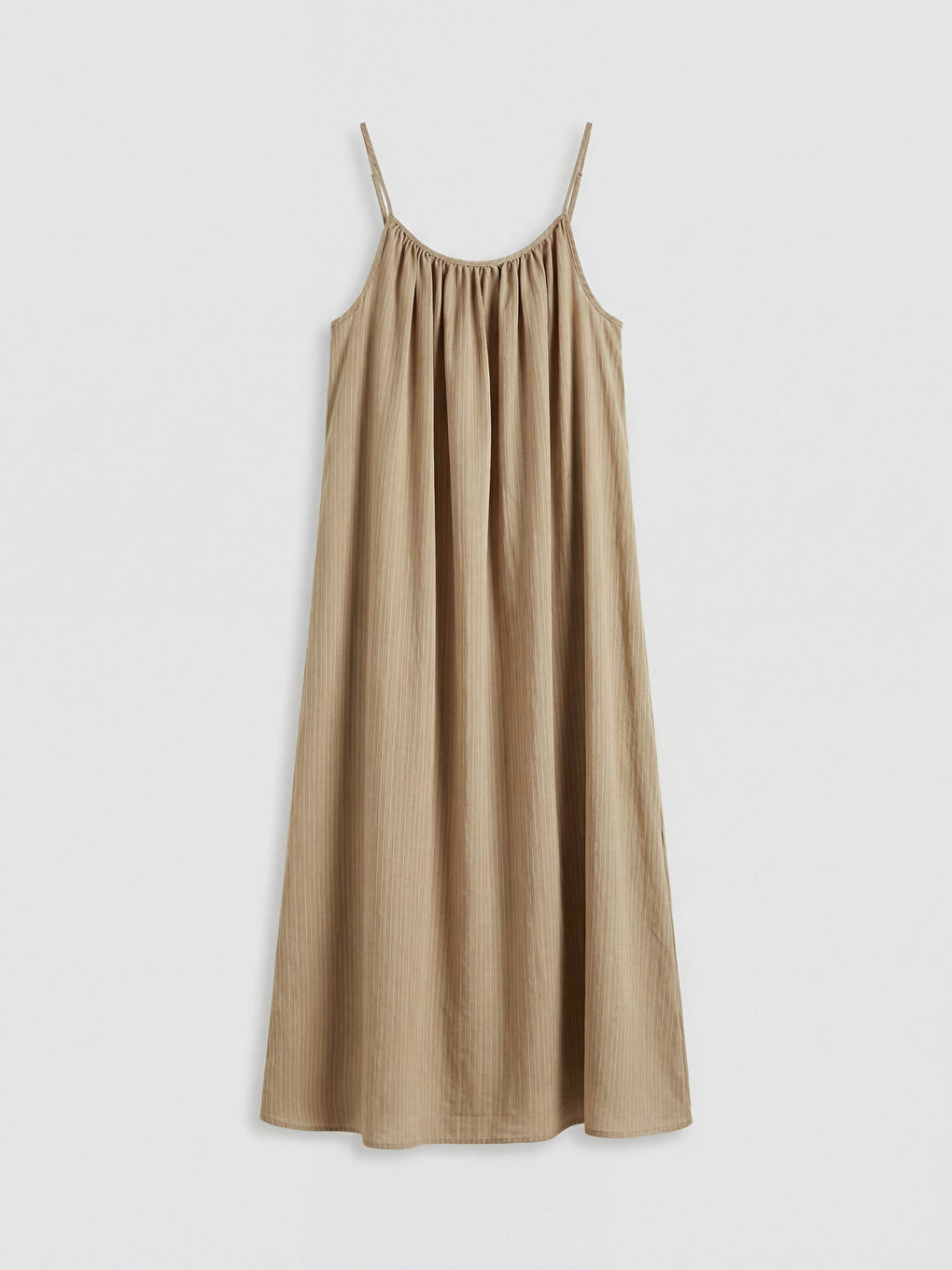 U Neck Strappy A Form Dress-4