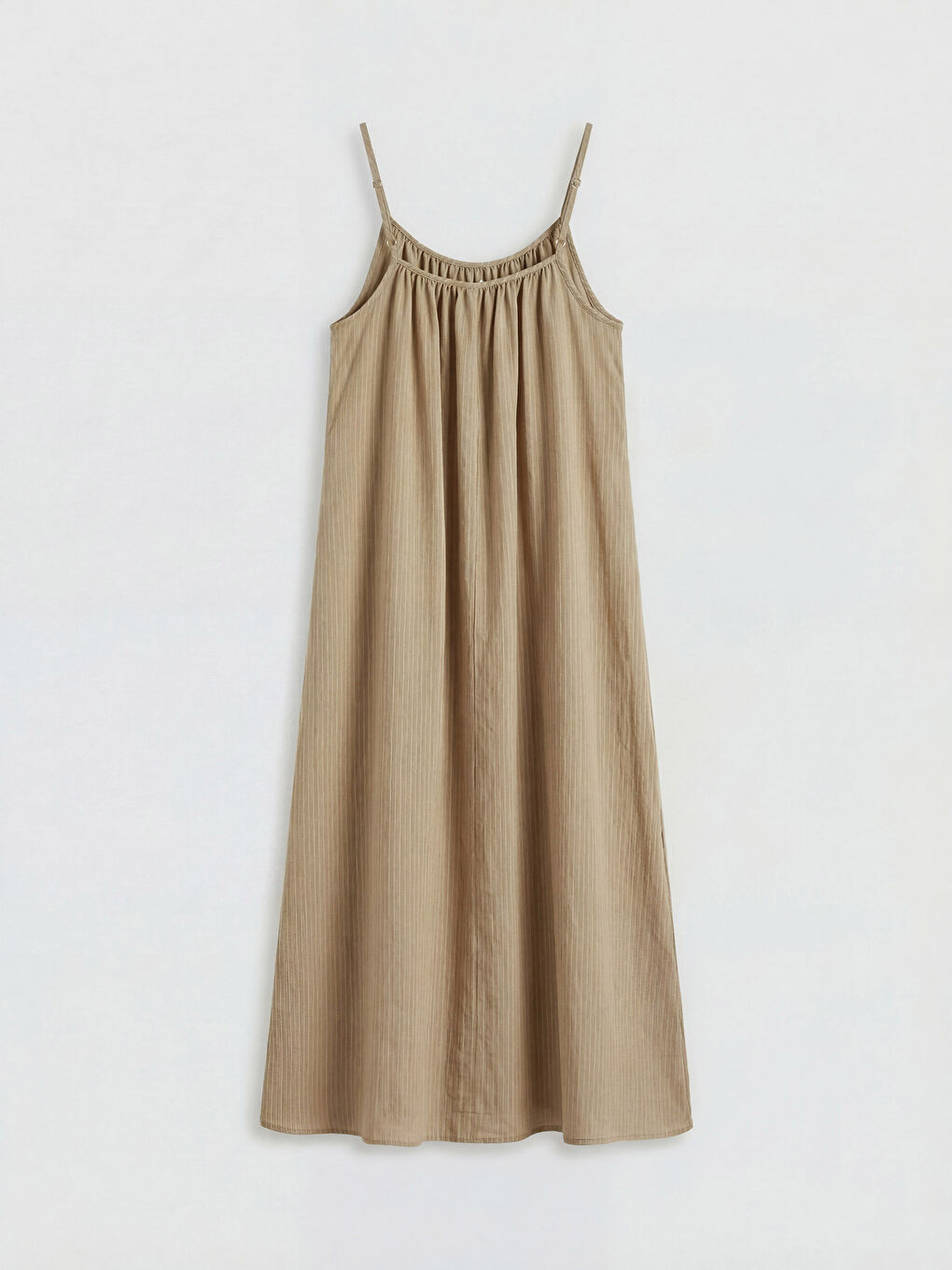 U Neck Strappy A Form Dress-5