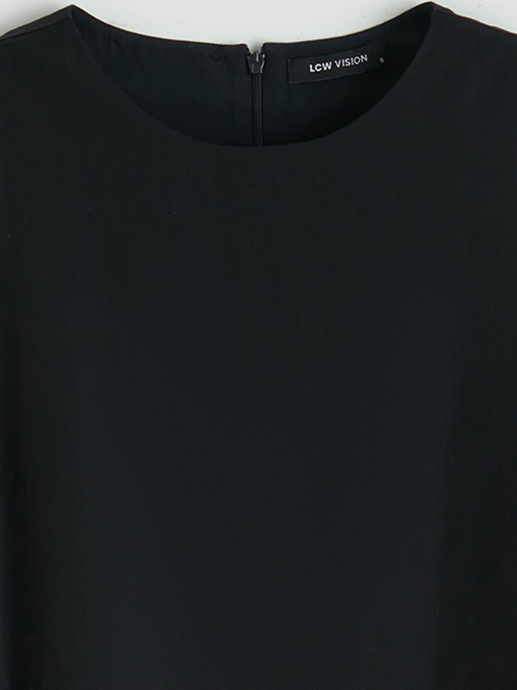 Ausschnitt A-Form Popeline Kleid-5