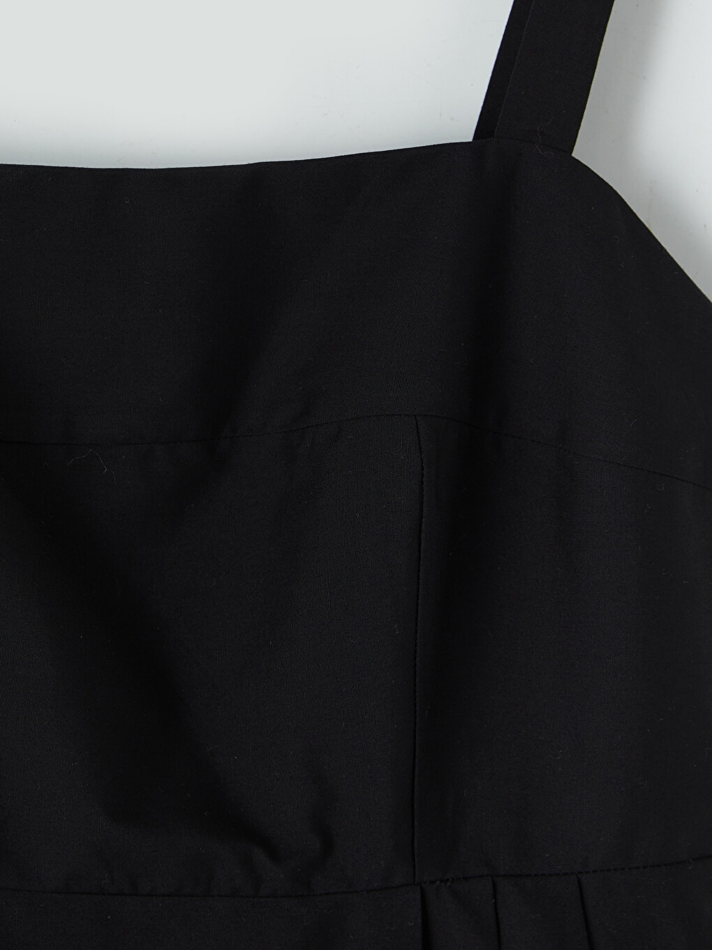 Square Neck A-Form Poplin Dress-6