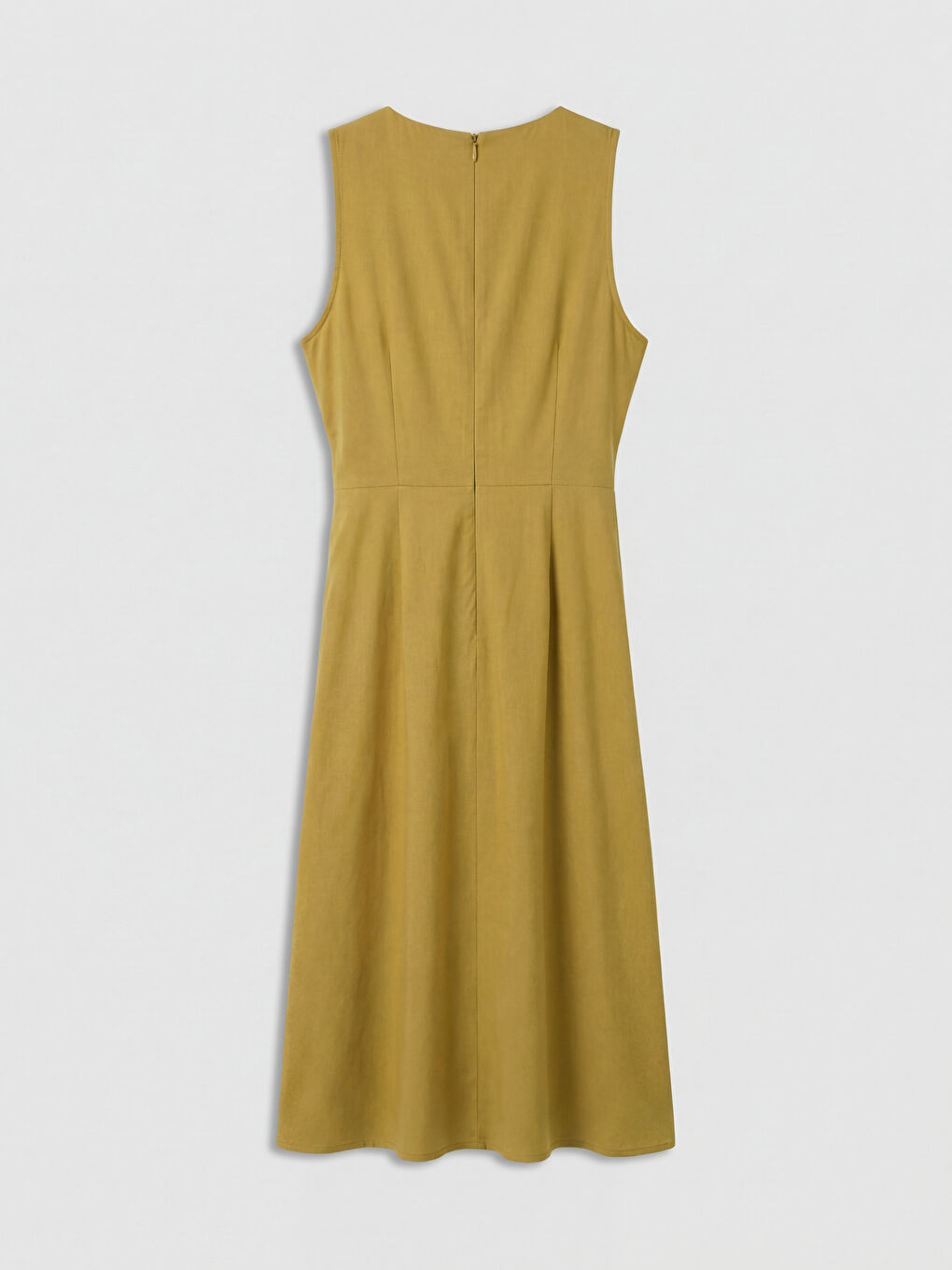 Rochie cu guler rotund și legare-5
