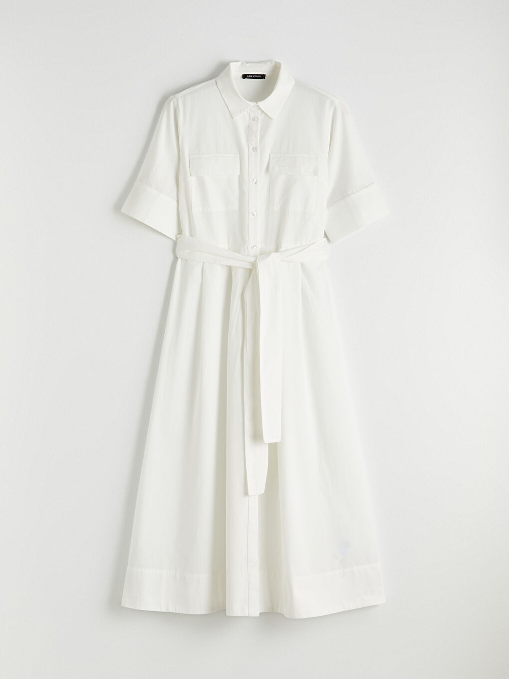 Woman WHITE Shirt Dress-4
