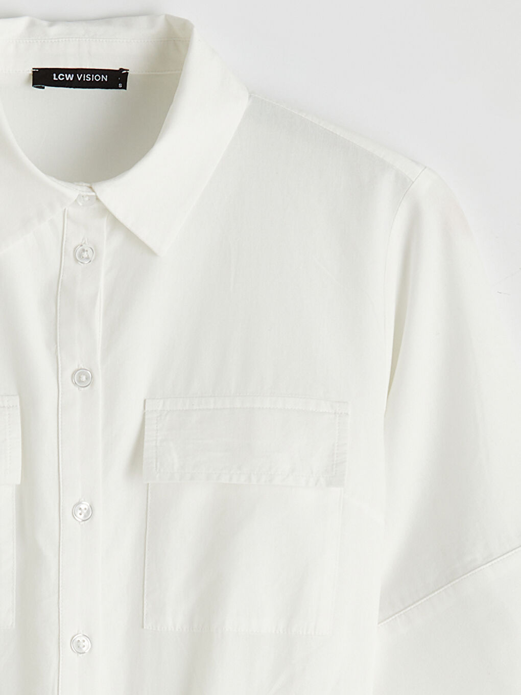 Woman WHITE Shirt Dress-5