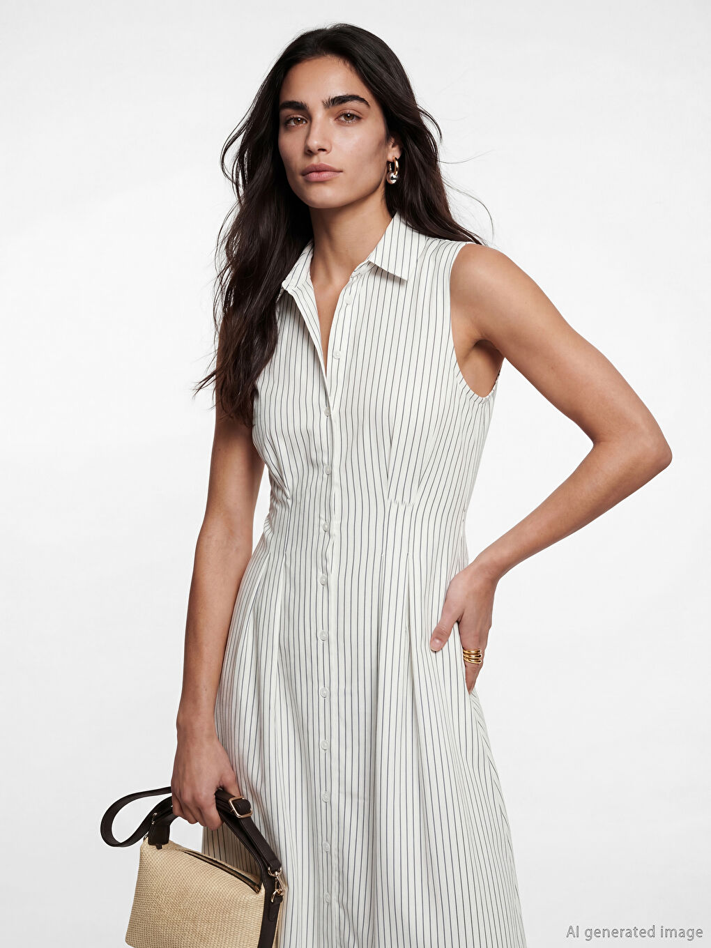 Žena TAMNO PLAVA Haljina košulja-1