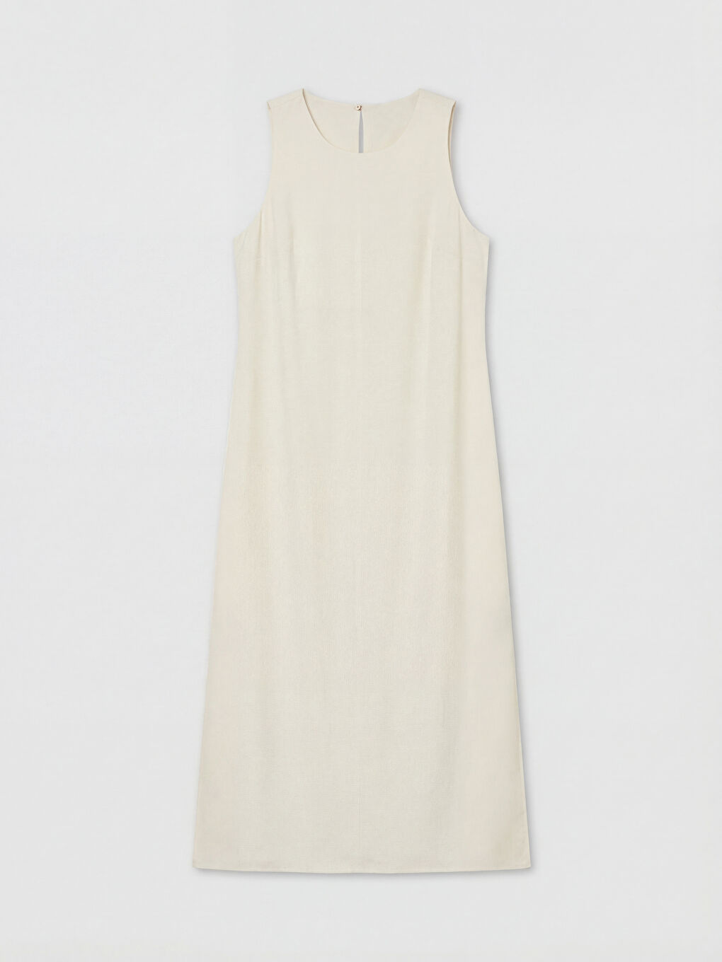 Crew Neck Slit Detail Dress-4