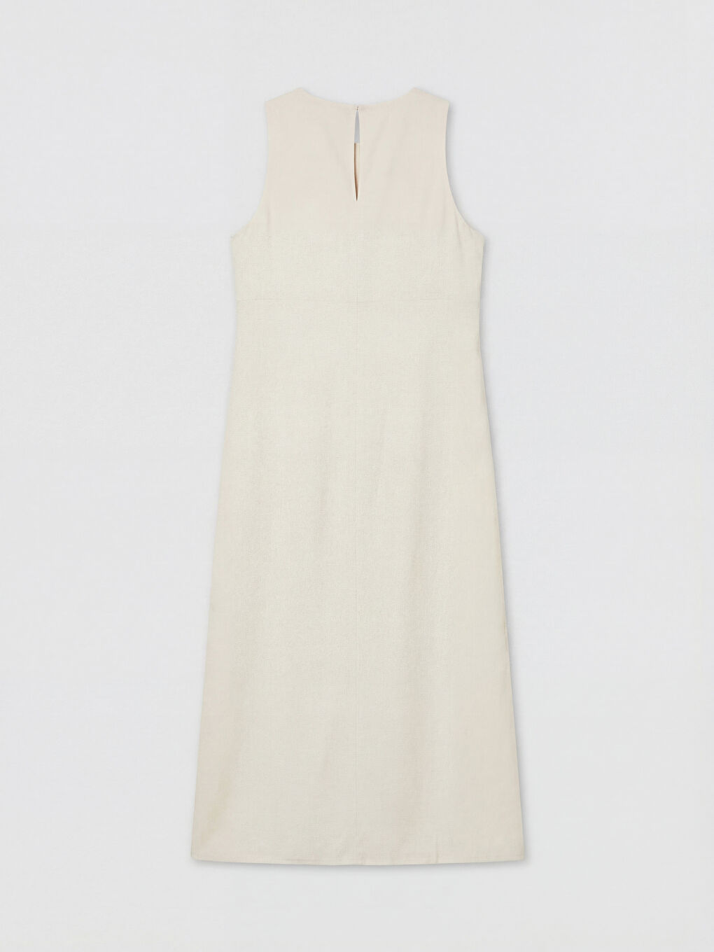 Crew Neck Slit Detail Dress-5
