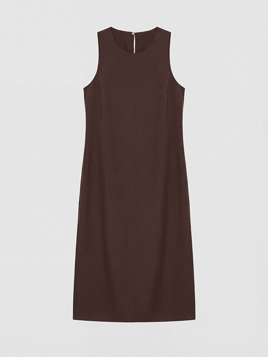 Crew Neck Slit Detail Dress-4