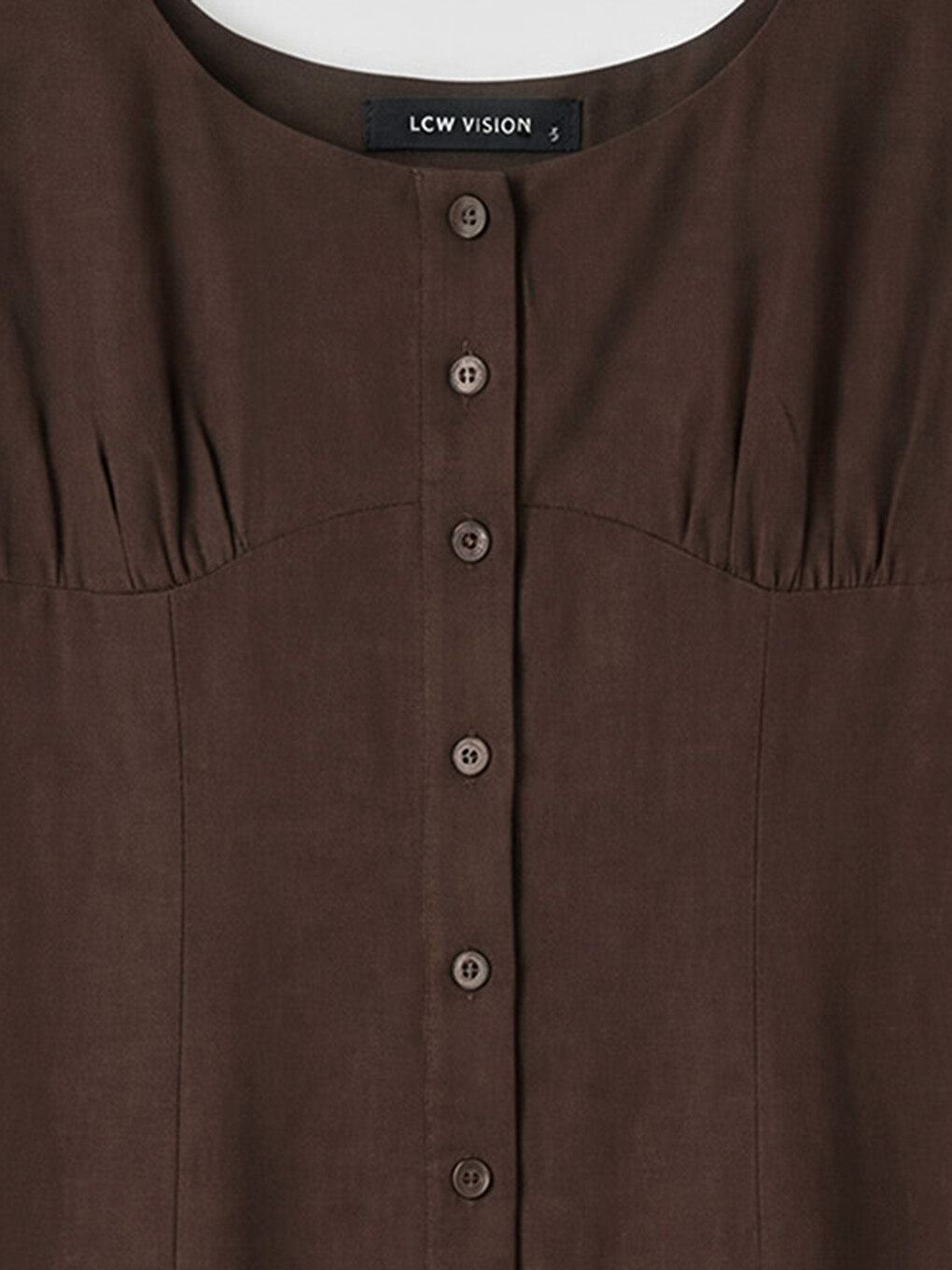 U Neck Linen Blend Dress-6