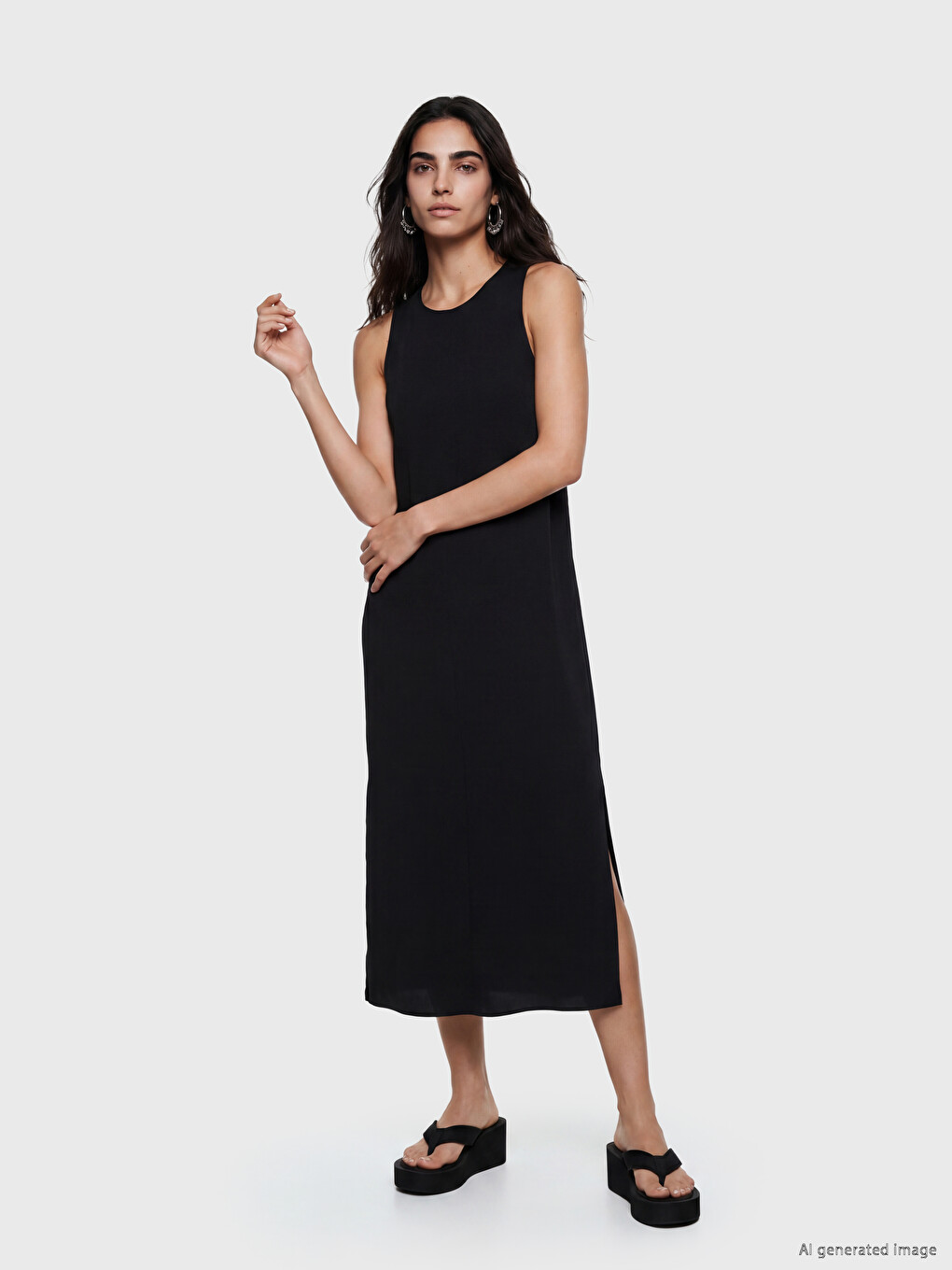Woman Black Dress-1