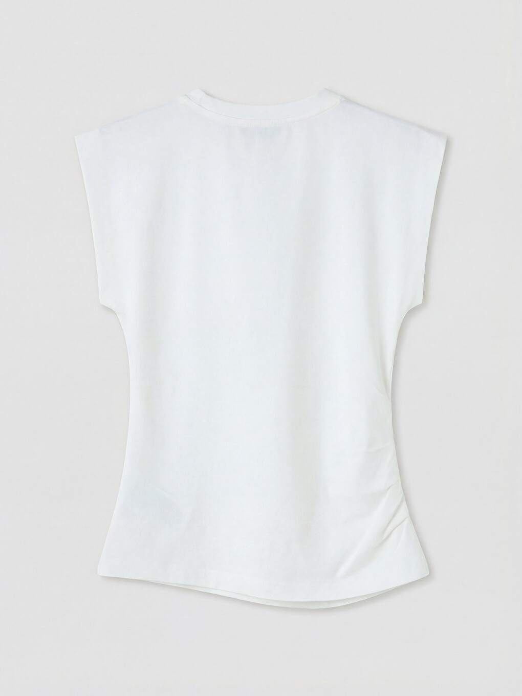 Bluza sa okruglim izrezom i naborima-5