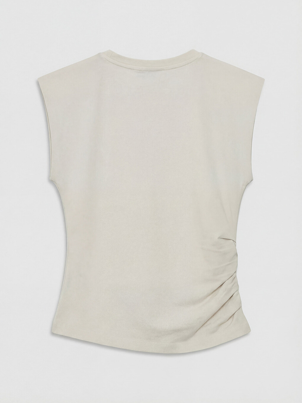 Bluza sa okruglim izrezom i naborima-5