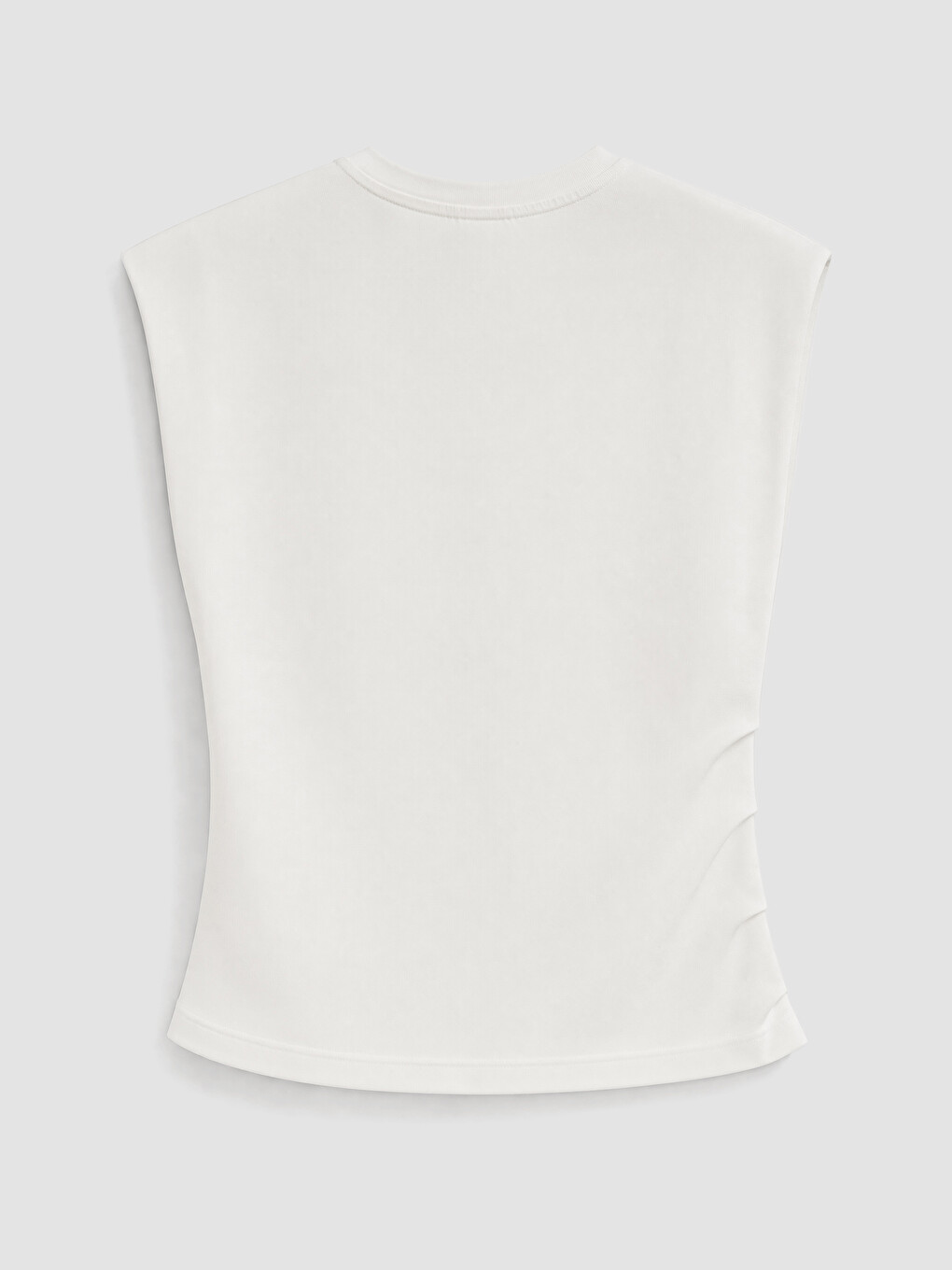 Crew Neck Ruched Blouse-1