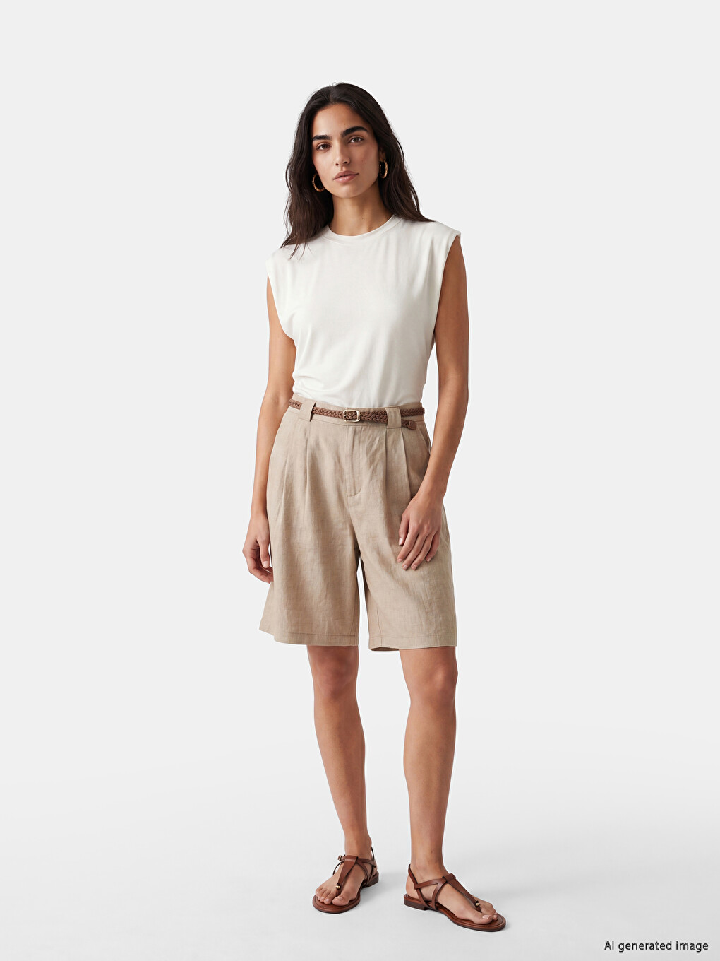 Crew Neck Ruched Blouse-1