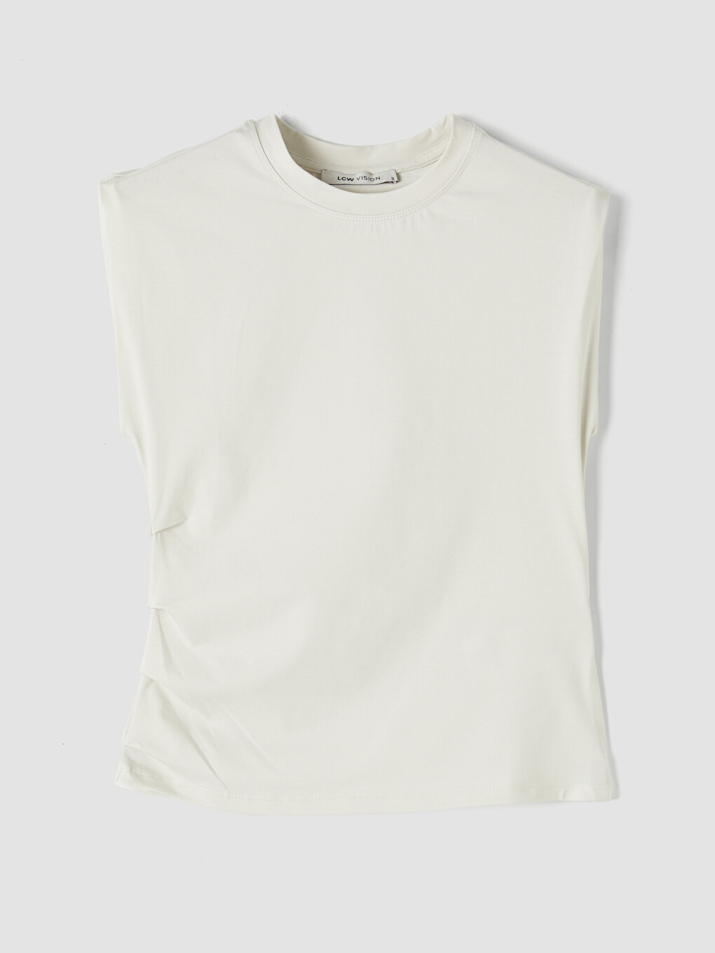 Crew Neck Ruched Blouse-4