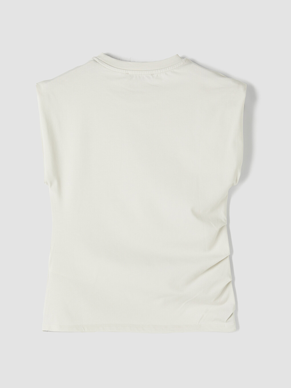 Crew Neck Ruched Blouse-5