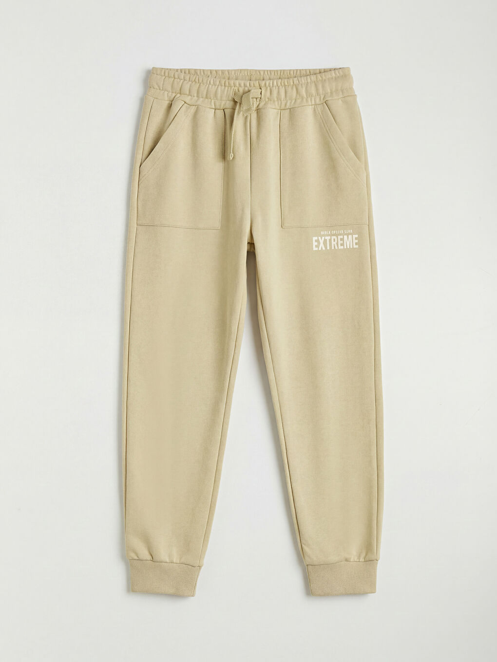 Haki  Beli Lastikli Erkek Çocuk Jogger Eşofman Altı 2'li-3