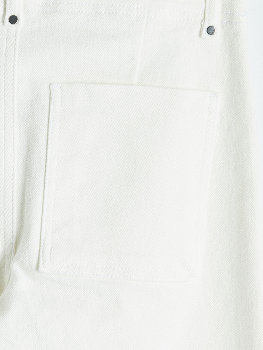 Ekru Wideleg Fit Kadın Jean Pantolon-3