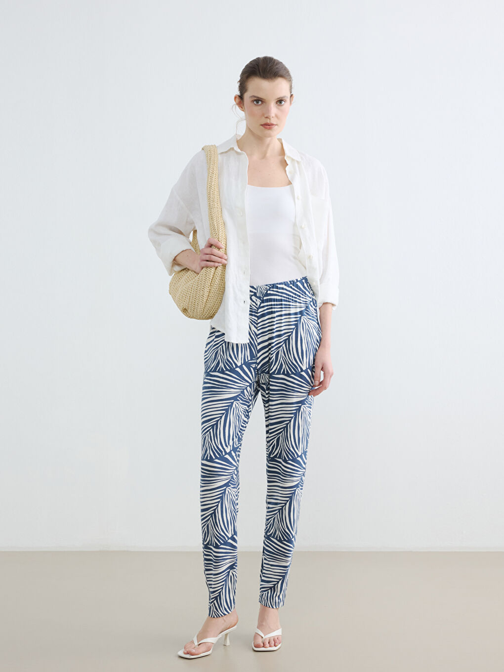 Elastic Waist Patterned Women's Leggings