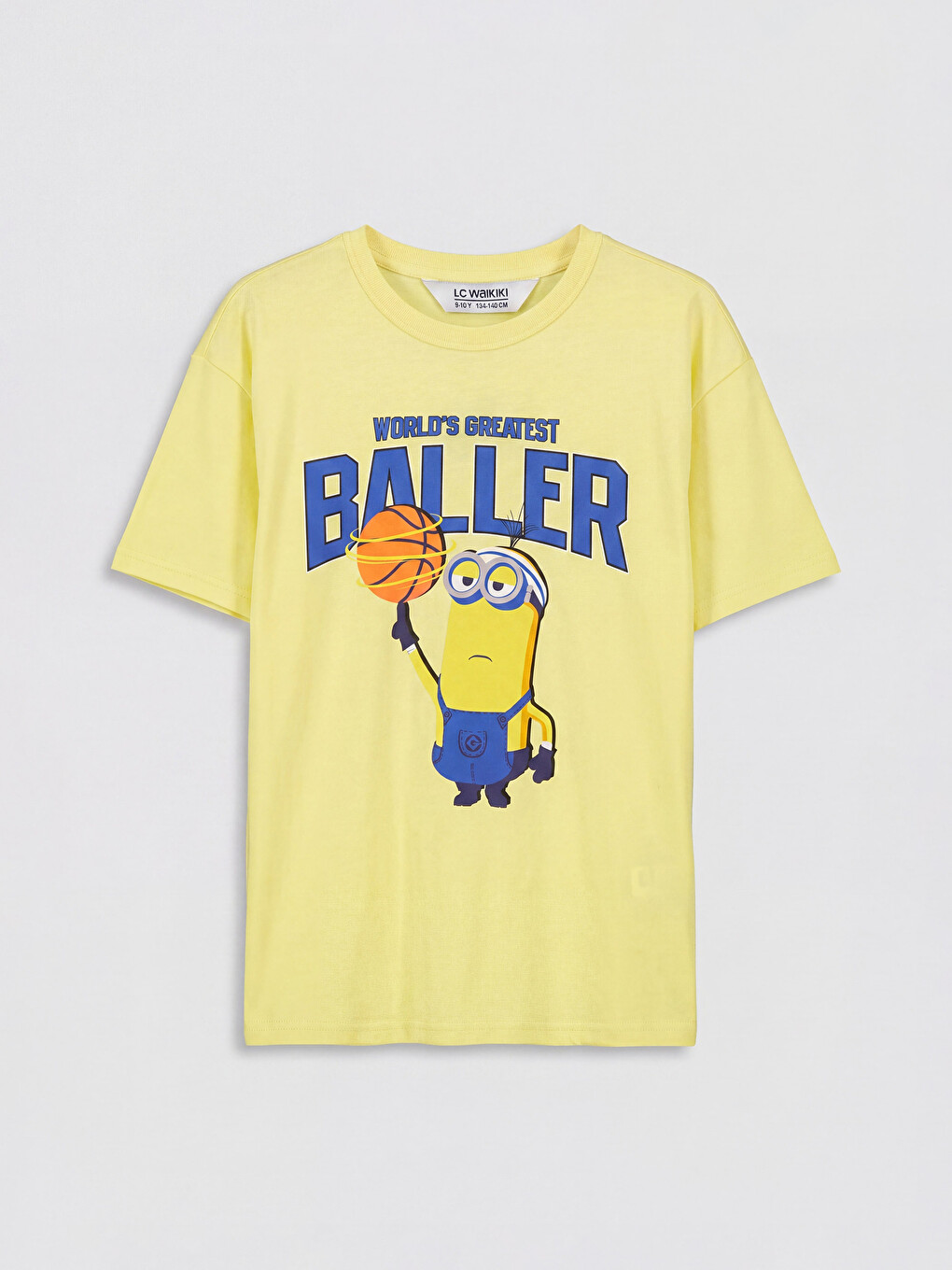 Tricou băieți cu imprimeu Minions, guler rotund
