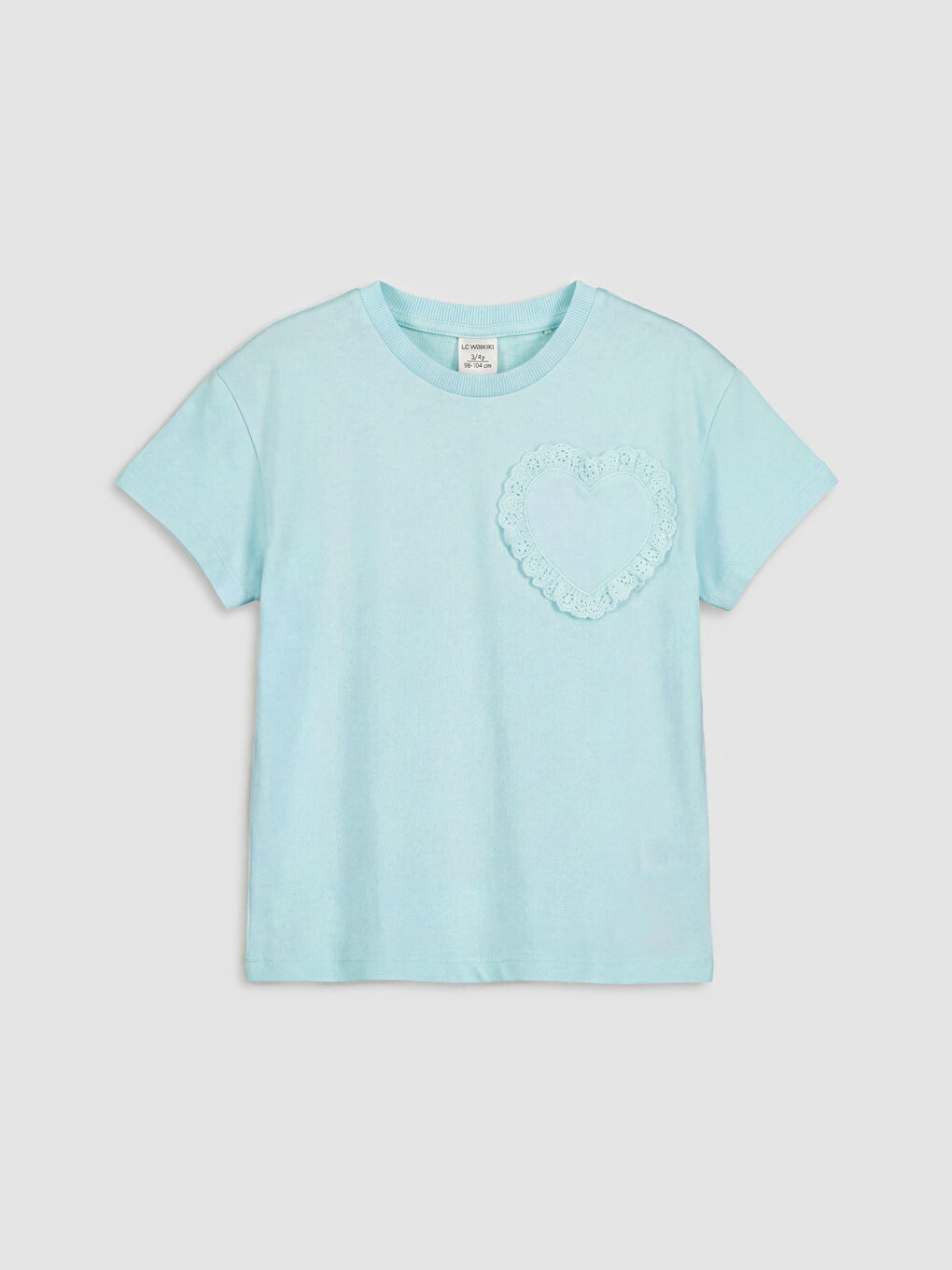 Футболка для девочек с круглым вырезом и вышивкой-1