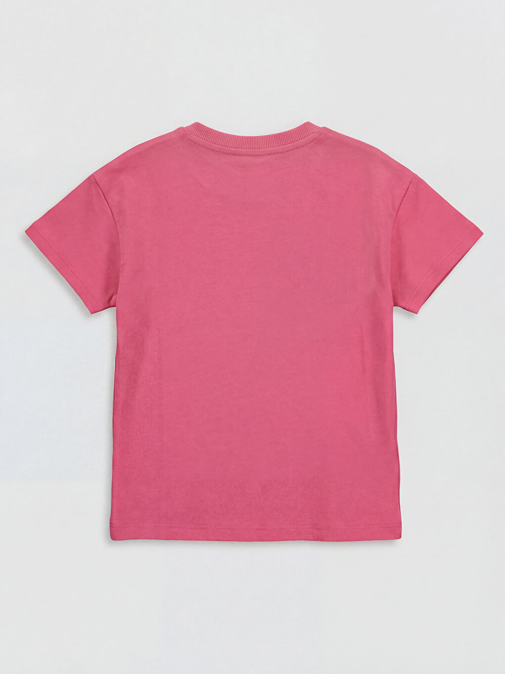 تي شيرت بناتي مطرز بياقة دائرية-5