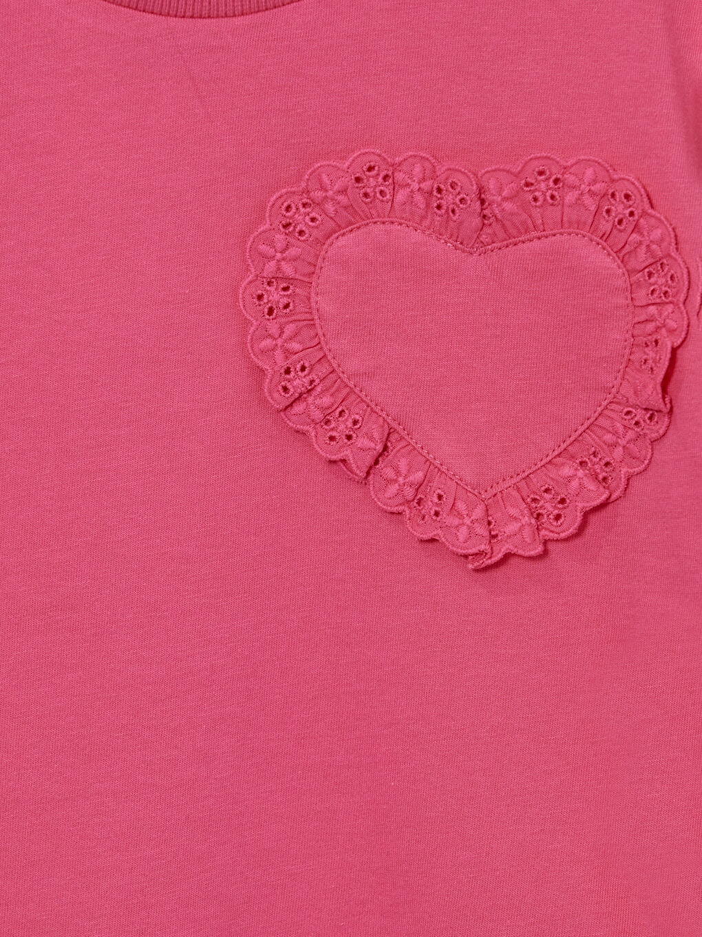 تي شيرت بناتي مطرز بياقة دائرية-6