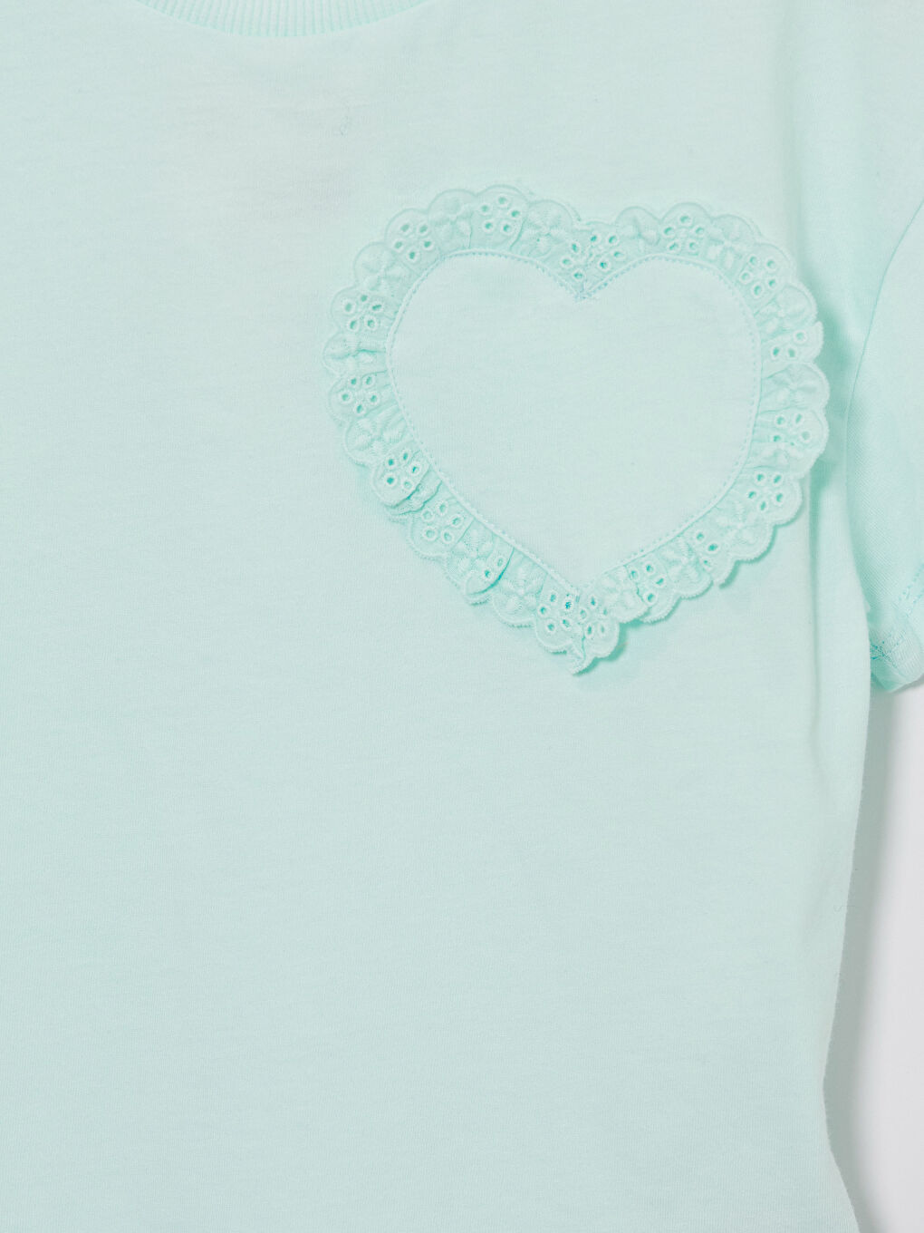 Футболка для девочек с круглым вырезом и вышивкой-6