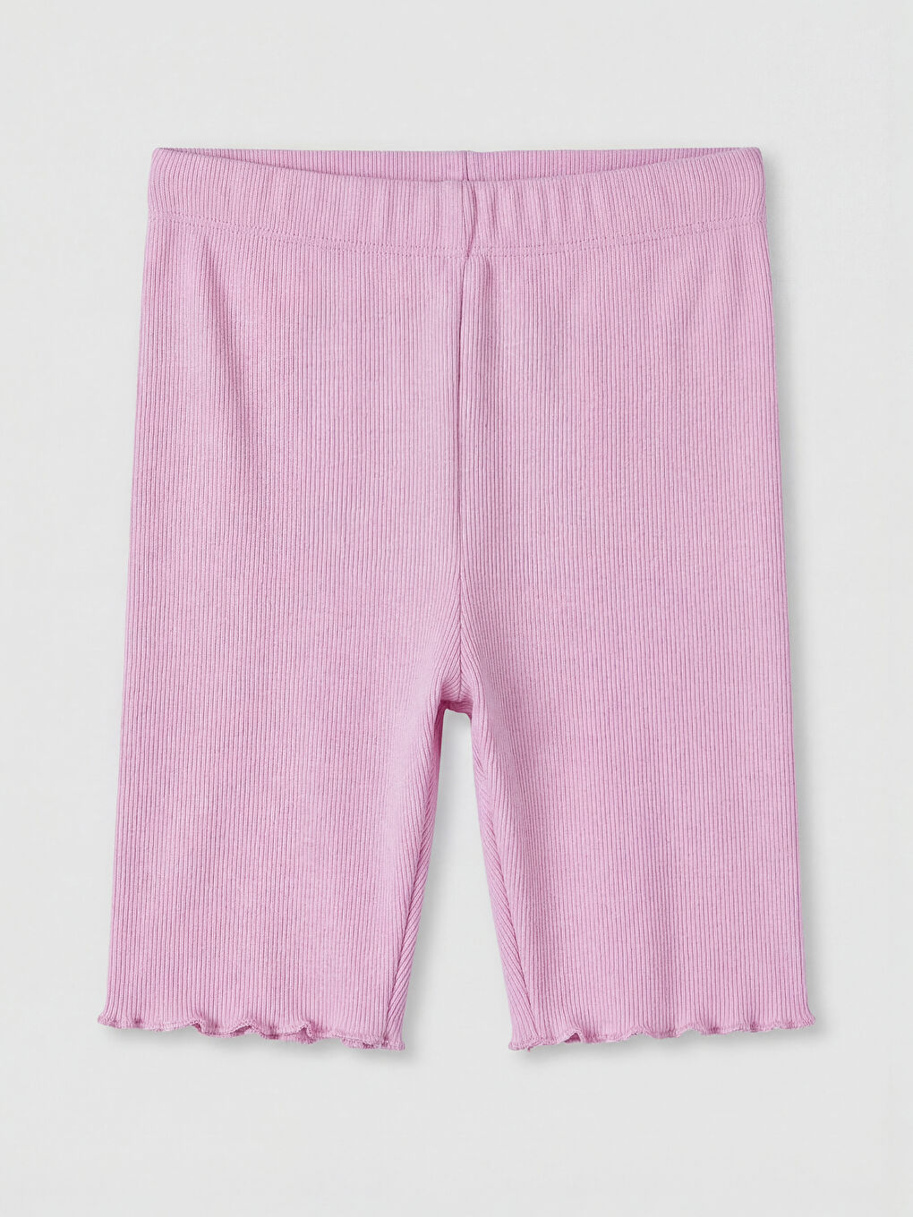 Lila Fitilli Kız Çocuk Kısa Tayt