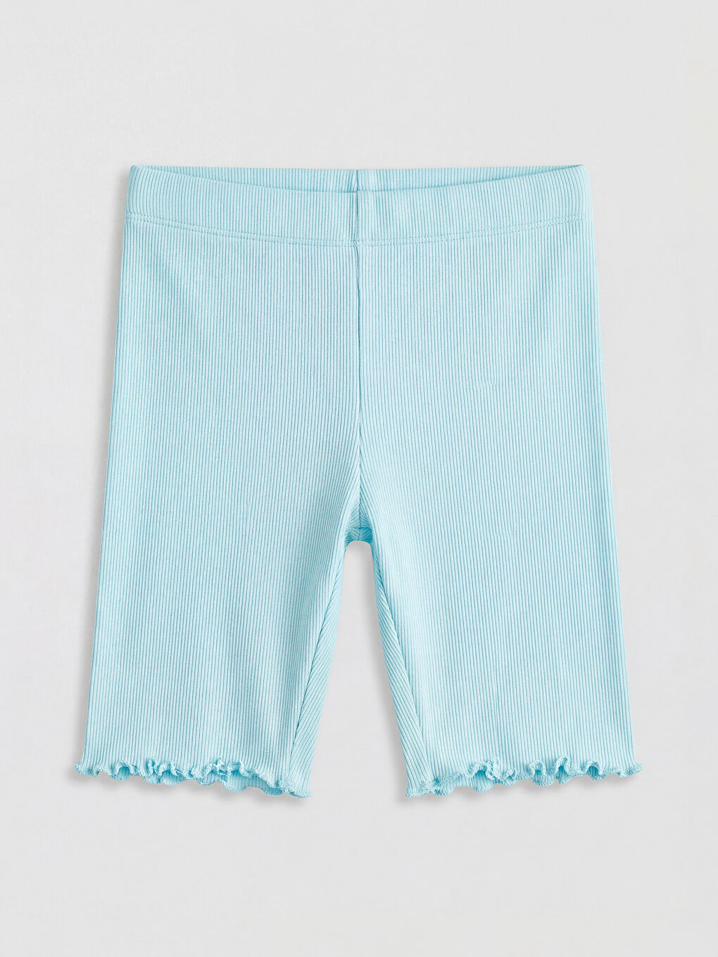 Turkuaz Fitilli Kız Çocuk Kısa Tayt