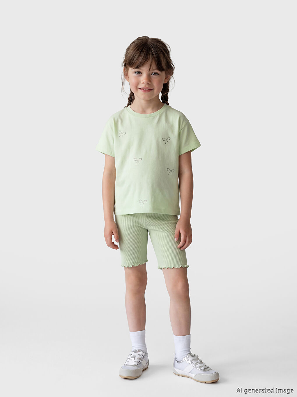 қыздарға арналған рельефті қысқа леггинстер