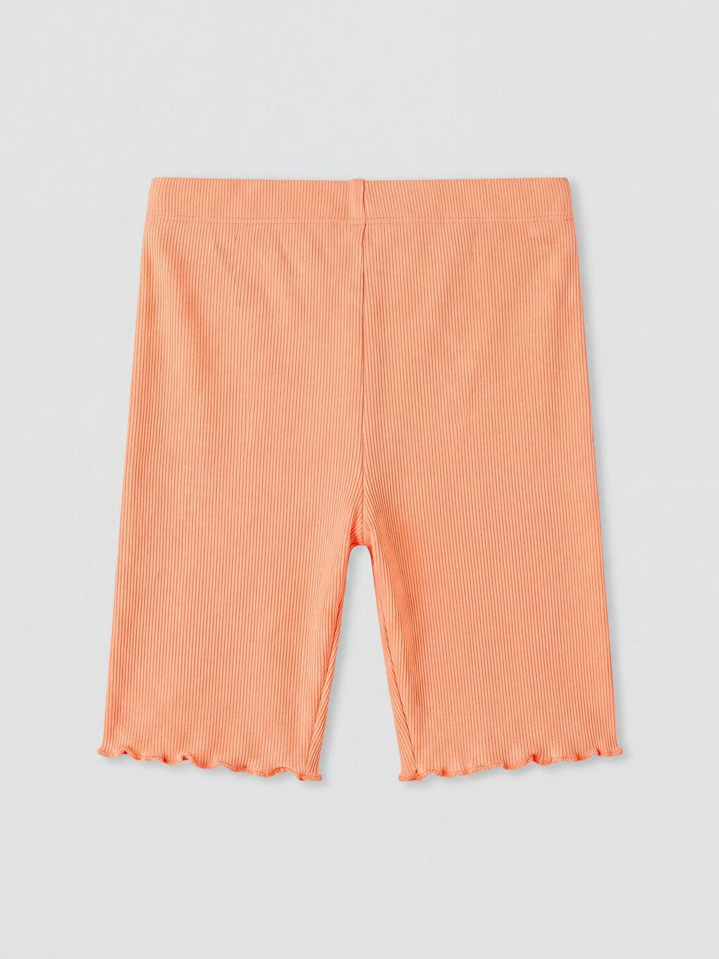 Ribbed Girls' Short Leggings-1