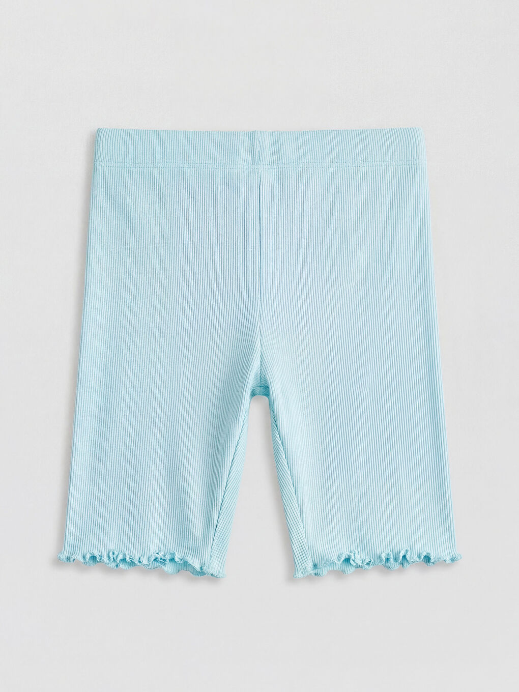 Turkuaz Fitilli Kız Çocuk Kısa Tayt-2
