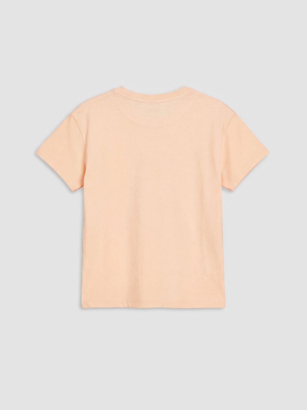 Mercan Bisiklet Yaka Nakışlı Kız Çocuk Tişört-1