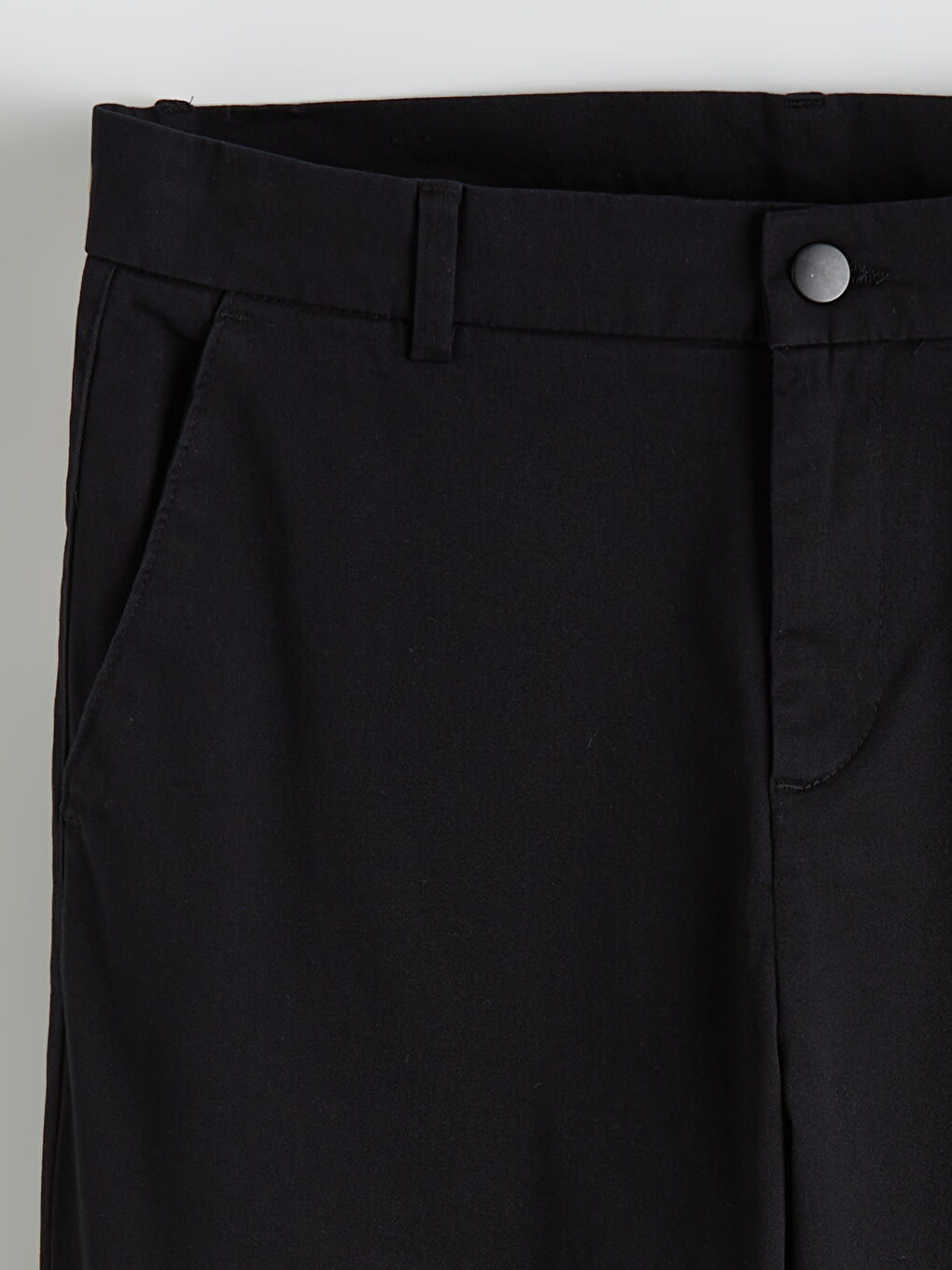 Siyah Slim Fit Gabardin Erkek Pantolon-1